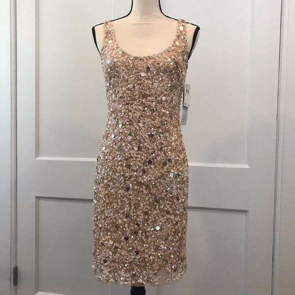 Aidan Mattox sleeveless beaded cocktail dress - Picture 4 of 6